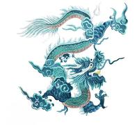 TGBYHU 27 * 26CM Large Size Dragon Iron Embroidered Applique Patch Chinese Sew On Badge And Patch Sew On Patch For Craft Diy Adult