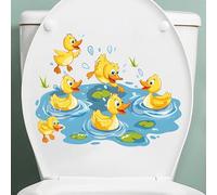 TGBYHU 30 * 30CM 2-4PCS Duck Toilet Sticker Funny Bathroom Toilet Lid Decals Pvc Waterproof Toilet Seat Stickers For Bathroom Decorations