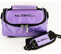TGC ® Camera Case for DXG Luxe Collection DXG-531V Kensington with shoulder strap and Carry Handle (Electric Purple)