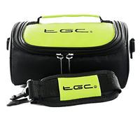 TGC ® Camera Case for Kodak EASYSHARE DX3600 with shoulder strap and Carry Handle (Electric Green & Black)