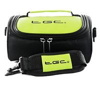 TGC ® Camera Case for Kodak EASYSHARE DX4900 with shoulder strap and Carry Handle (Electric Green & Black)