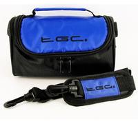 TGC ® Camera Case for Olympus CAMEDIA D-550 Zoom with shoulder strap and Carry Handle (Dreamy Blue & Black)