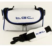 TGC ® Camera Case for Olympus Stylus Epic Zoom 170 Deluxe with shoulder strap and Carry Handle (Cool White & Dreamy Blue)
