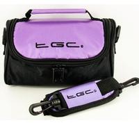 TGC ® Camera Case for Polaroid PhotoMAX FUN! Flash 640 SE with shoulder strap and Carry Handle (Electric Purple & Black)