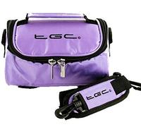TGC ® Camera Case Utility Bag Compatible with Nikon Coolpix W300 with shoulder strap and Carry Handle (Electric Purple)