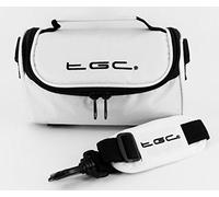 TGC ® Camera Case Utility Bag Compatible with Nikon Coolpix W300 with shoulder strap and Carry Handle (Cool White)