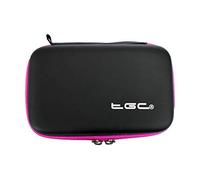 TGC ® Carrying Case Bag for New Nintendo 2DS XL 3DS XL DSi XL Charging Data Cable Wire (Black with Hot Pink Trims)