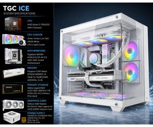 TGC Ice, AMD Radeon RX 9060 XT, AMD Ryzen 5 7500X3D Gaming PC