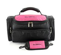 TGC ® Large Camera Case for Canon EOS 100D, 700D, Rebel SL1, Rebel T5i with Short Zoom Lens Plus Accessories (Hot Pink & Black)