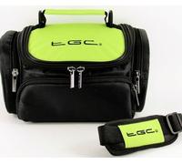 TGC ® Large Camera Case for Canon EOS 100D, 700D, Rebel SL1, Rebel T5i with Short Zoom Lens Plus Accessories (Electric Green & Black)