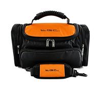 TGC ® Large Camera Case for Nikon 1 J3 and Nikon 1 S1 Compact System Camera with either a 10-30mm or 30-110mm lens attached Plus Accessories (Hot Orange & Black)