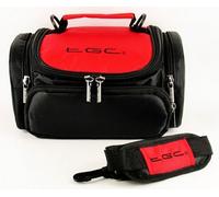 TGC ® Large Camera Case for Pentax K-x Plus Accessories (Crimson Red & Black)
