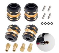 TGCWENG 4PCS Brass RC Wheel Hubs 7mm Hex Drive Adapter Extender Adapter Set for Axial SCX24 Upgrades Accessories 1/24 RC Crawler Car