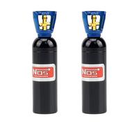 TGCWENG CNC Aluminum Alloy 2PCS RC Simulation Nitrogen NOS Bottle Devorataive Accessories Suit for Axial SCX10 D90 D110 TRX4 TRX4M Redcat HSP HPI 1/10 1/18 Etc RC Crawler Car (Black、60mm/2.36in)