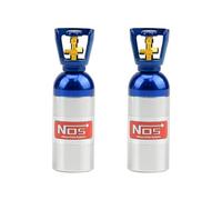 TGCWENG CNC Aluminum Alloy 2PCS RC Simulation Nitrogen NOS Bottle Devorataive Accessories Suit for Axial SCX10 D90 D110 TRX4 TRX4M Redcat HSP HPI 1/10 1/18 Etc RC Crawler Car (Silver、50mm/1.97in)