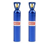 TGCWENG CNC Aluminum Alloy 2PCS RC Simulation Nitrogen NOS Bottle Devorataive Accessories Suit for Axial SCX10 D90 D110 TRX4 TRX4M Redcat HSP HPI 1/10 1/18 Etc RC Crawler Car (Blue、80mm/3.15in)
