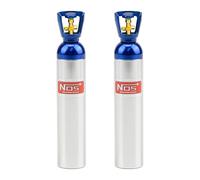 TGCWENG CNC Aluminum Alloy 2PCS RC Simulation Nitrogen NOS Bottle Devorataive Accessories Suit for Axial SCX10 D90 D110 TRX4 TRX4M Redcat HSP HPI 1/10 1/18 Etc RC Crawler Car (Silver、80mm/3.15in)