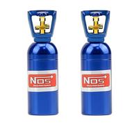 TGCWENG CNC Aluminum Alloy 2PCS RC Simulation Nitrogen NOS Bottle Devorataive Accessories Suit for Axial SCX10 D90 D110 TRX4 TRX4M Redcat HSP HPI 1/10 1/18 Etc RC Crawler Car (Blue、50mm/1.97in)