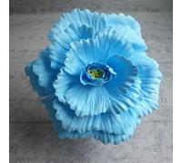 TGDGFKIAS Artificial Flower Heads, Artificial Giant Foam Roses DIY Wedding Party Decoration Multicolor Multiple Sizes(Blue 2,40cm)