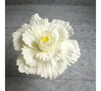 TGDGFKIAS Artificial Flower Heads, Artificial Giant Foam Roses DIY Wedding Party Decoration Multicolor Multiple Sizes(White 2,60cm)