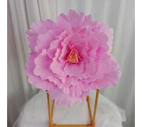 TGDGFKIAS Artificial Flower Heads, PE Foam Rose Simulation Flower Stem Bouquet Backdrop Wedding Decoration 50 cm Multicolor(Rose Red)