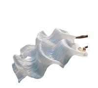 TGDGFKIAS Belly Dance Silk Fans, Belly Dance Bamboo Fan Veils 1 Pair Real Silk Performance Props Multicolor Multiple Sizes(12,180x90cm)