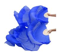 TGDGFKIAS Belly Dance Silk Fans, Belly Dance Bamboo Fan Veils Real Silk Accessories 1 Pair Multicolor Multiple Sizes(Onecolor,120cm-90cm)