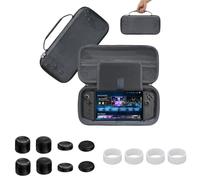 TGDPLUE 13 in 1 Accessories Set Compatible with Lenovo Legion go 2,Large Hard Carrying Case with 8 Thumb Grips,4 Joystick Protector Rings for Legion Go s-Black