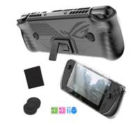 TGDPLUE Protector Grip Case Kit for Rog Ally X 2024,Accessories with TPU Cover Skin,1-Pack Screen Protector,2 Thumb Stick Grip Caps Compatible with ASUS Rog Alloy X