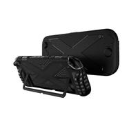 TGDPLUE Switch 2 DualShield Case Set 2025 - ABS Top Cover & Detachable TPU Shell, 2 Joycon Thumbcaps, 2 Tempered Glass Protectors | Kid/Pet-Proof, Anti-Scratch, Dock-Incompatible (Black)