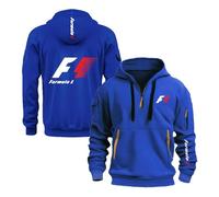 TGFQINAM Men Hoodies Jacket for F.1 Jumpers Tops Hoody Long Sleeve Street Wear Comfortable Printed Coats Hooded Sweatshirt Fitness Half Zip Outwear-LanS||l