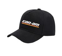 TGFQINAM Men Women Printing Dad Hat for Can-am Breathable Snapback Hat Plaintone Easy To Clean Baseball Cap Ponytail Hole Headwear Adjustable Trucker Hat-Black||One size