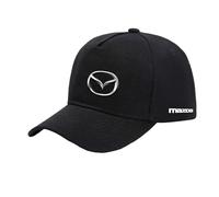 TGFQINAM Men Women Snapback Hat Graphic Trucker Hat for Mazda Comfortable Dad Hat Plaintone Adjustable Easy To Clean Baseball Cap Ponytail Hole Golf Hat-Black||One size
