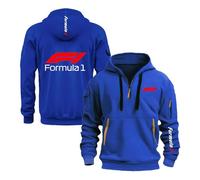 TGFQINAM Mens Comfortable Hoodies for F.1 Spring Autumn Gym Wear Jumpers Sweatshirt Plain Tops Hoody Half Zip Printed Coats Training Jackets Hooded Outwear-LanS||x_l