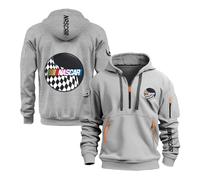 TGFQINAM Mens Hoodie Hooded Outwear Tops for N.A.SC.A.R Long Sleeve Comfy Sweatshirts Pullover Hoody Print Plain Coat Sport Jacket Half Zip Activewear-QHS||x_l