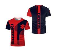 TGFQINAM Men's T-shirt Athletic Shirts for Suzuki Crewneck Soft Half Sleeve 3D Active Short Sleeve Tee Comfortable Polo Shirts Breathable Tee Top Clothes-A||3XL