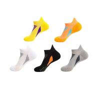TGGOHIGH Hywell Mens Low Cut Padded Breathable Socks for Runnin，Men's Ankle Socks with Cushion (C)