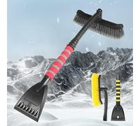 TgGreat Car Snow Brush Ice Scraper for BMW 6 Series Gran Turismo, 2 In 1 Detachable Windscreen Frost Remover, Soft Foam Grip Non-Slip Winter Tool, Soft Bristle Auto Accessories,B-Pink