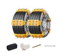 TgGreat Snow Chains For Peugeot 5008 2009-2023 2024 2025, Car Chains, Anti-Slip Snow Tyre Chains, Adjustable Unbeatable Traction Suitable For Ice Snow Mud And Sand Roads for 165-265mm,Yellow-10pcs