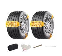 TgGreat Snow Chains For TOYOTA Rise 2019-2023 2024 2025, Car Chains, Anti-Slip Snow Tyre Chains, Adjustable Unbeatable Traction Suitable For Ice Snow Mud And Sand Roads for 165-265mm,Yellow-6pcs