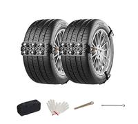 TgGreat Snow Chains For VW ID.4 CROZZ 2022 2023 2024 2025, Car Chains, Anti-Slip Snow Tyre Chains, Adjustable Unbeatable Traction Suitable For Ice Snow Mud And Sand Roads for 165-265mm,Black-6pcs