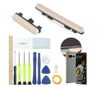 TGHongKy Power Button + Volume Button for Google Pixel 7 Pro Power Button Volume Control Replacement Parts for Pixel 7 Pro Side Buttons Replacement Kit with Tools (Golden)