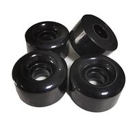 TGHY 57mm Roller Skate Wheels with Bearings Skateboard Wheels with Bearings Quad Roller Skate Wheels Pack of 4, 90A,Black