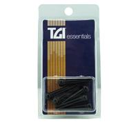 TGI Music Replacement Bridge Pins for Acoustic Guitars - Black with Centre Dot - Pack of 6 Pins