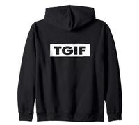 TGIF Brush Simple Modern Word Art Men Women Zip Hoodie