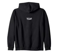 TGIF Funny Thank God It's Friday Statement Men Women Zip Hoodie
