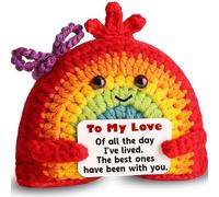 tGifGLonyi Funny Valentines Day Gifts for Him Her Boyfriend Girlfriend Crochet Rainbow Valentines Day Anniversary Birthday Funny Romantic Gifts to My Love Valentine Gift for Women Men Couple