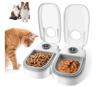 TGKYK 2PCS Cat & Small Dog Automatic Feeder with 48H Timer, 700ML Automatic Pet Feeder, Food Timer Dispenser for Dry & Wet Food