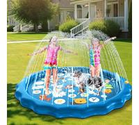 TGKYK 67" Kids Splash Pad and Water Play Mat - Inflatable Sprinkler Mat with Alphabet Learning for Toddlers, Boys, Girls and Pets