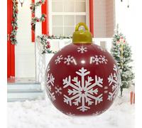 TGKYK Christmas Baubles, Red, 60 cm Inflatable Christmas Baubles, PVC Christmas Baubles, Plastic, Christmas Baubles, Large Christmas Ball, Inflatable Christmas Decoration for Yard Decorations, Wedding